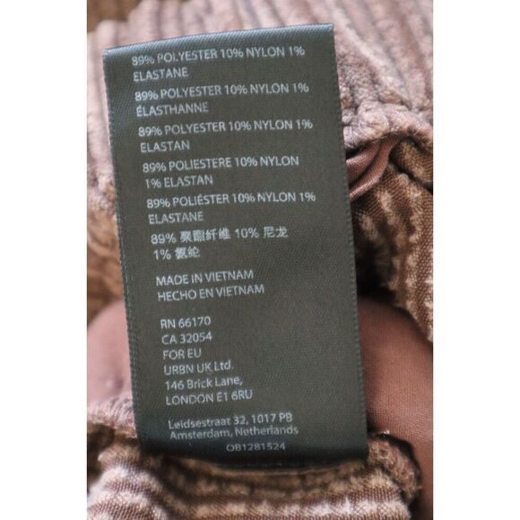 BDG Urban Outfitters OB1281524 Women's Sz XS Brown Blaine Corduroy Puddle Pants - Picture 6 of 11